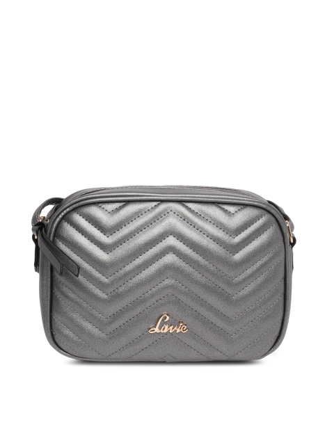 

Lavie Grey Textured Sling Bag
