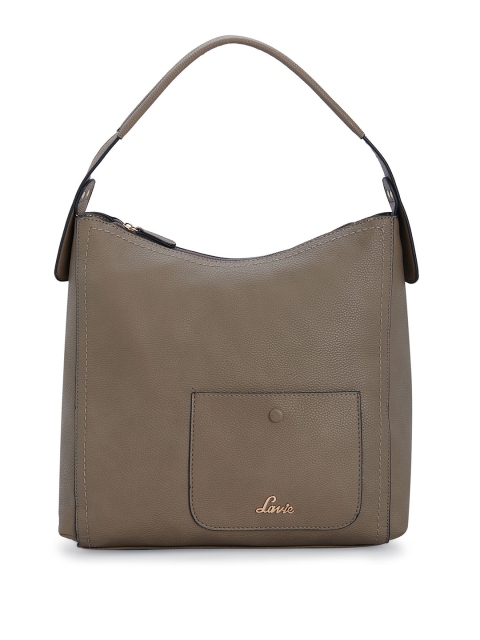 

Lavie Olive Green Solid Hobo Bag