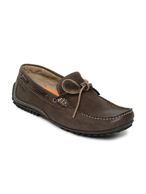 

Ruosh Smart Casual Men Brown Leather Driving Shoes