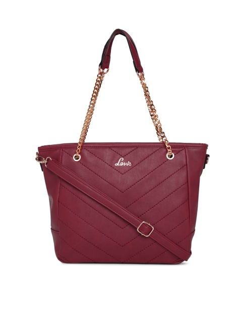 

Lavie Women Maroon Textured Shoulder Bag