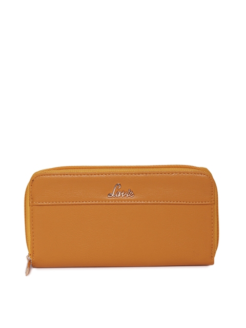 

Lavie Women Yellow Solid Zip Around Wallet