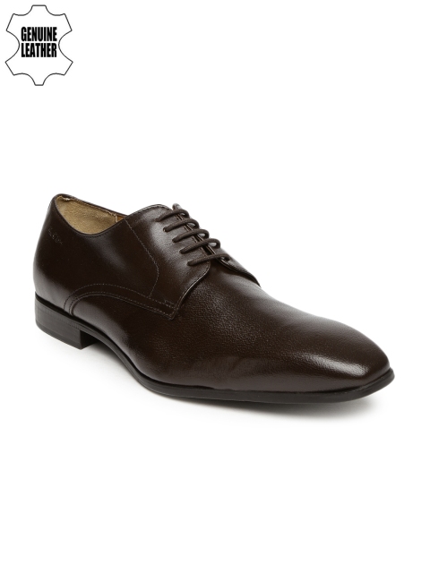 

Ruosh Work Men Brown Leather Classic Derby Shoes