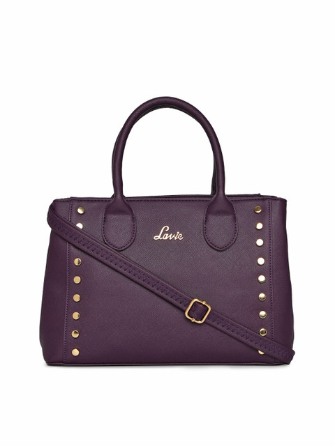 

Lavie Purple Textured Handheld Bag