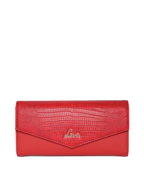 

Lavie Women Red Textured Two Fold Wallet