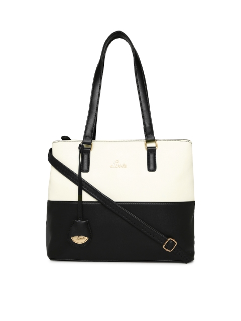 

Lavie White & Black Colourblocked Shoulder Bag