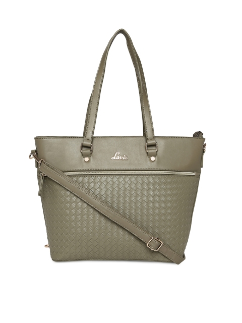 

Lavie Olive Green Textured Shoulder Bag