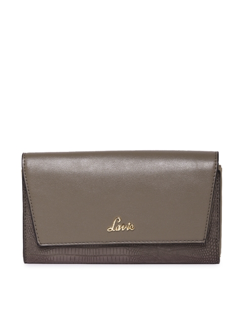 

Lavie Women Grey Solid Two Fold Wallet