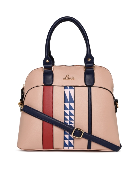 

Lavie Pink Solid Applique Detailed Handheld Bag