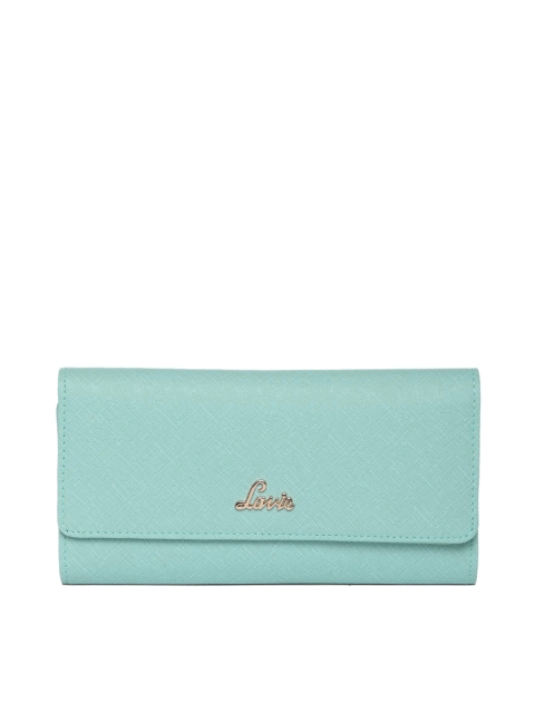 

Lavie Women Mint Blue Solid Three Fold Wallet