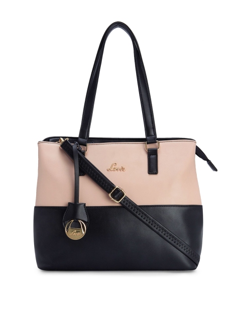 

Lavie Pink & Black Colourblocked Shoulder Bag