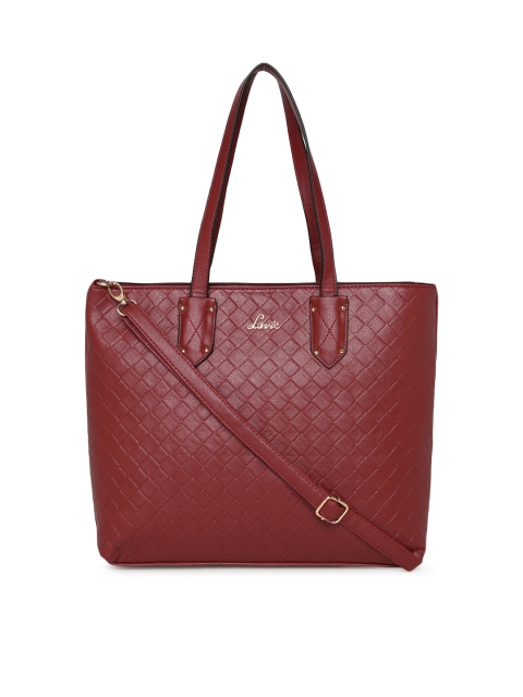 

Lavie Maroon Textured Shoulder Bag