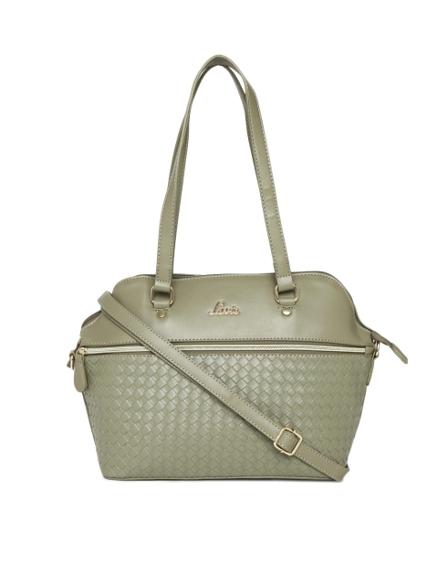 

Lavie Olive Green Textured Shoulder Bag