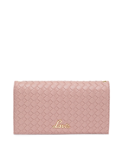 

Lavie Women Pink Textured Two Fold Wallet