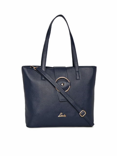 

Lavie Navy Blue Textured Shoulder Bag