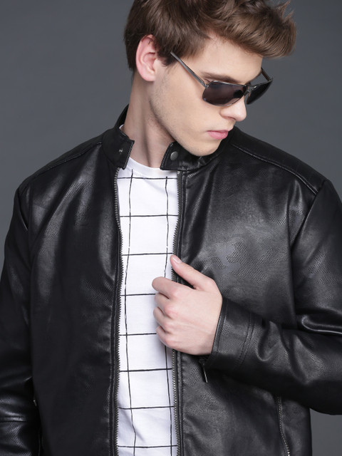 

WROGN Men Black Solid Jacket