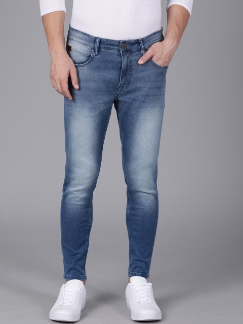 

WROGN Men Blue Tapered Fit Mid-Rise Clean Look Stretchable Jeans
