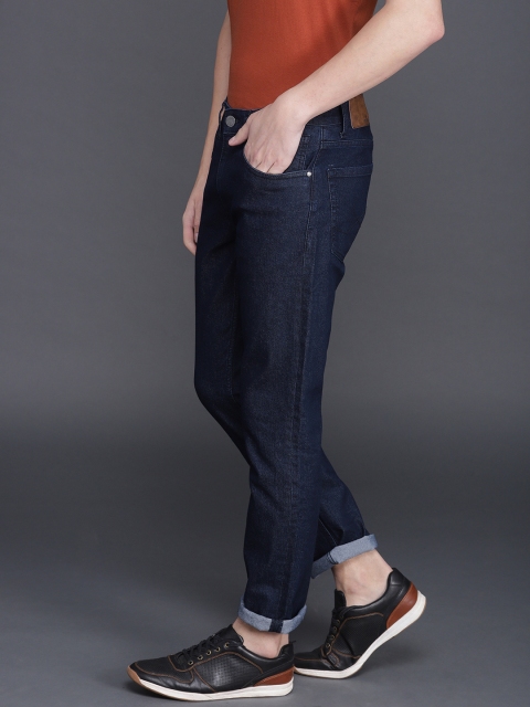 

WROGN Men Blue Slim Fit Mid-Rise Clean Look Stretchable Jeans
