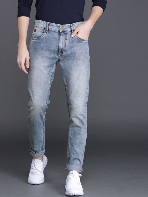 

WROGN Men Blue Slim Fit Mid-Rise Clean Look Stretchable Jeans