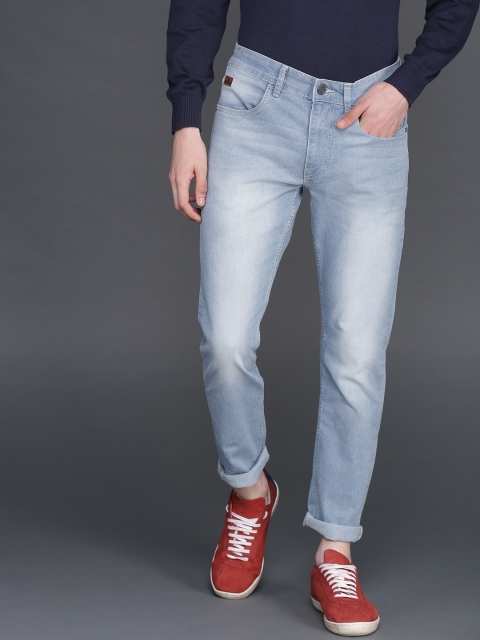 

WROGN Men Blue Slim Fit Mid-Rise Clean Look Stretchable Jeans