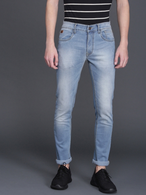 

WROGN Men Blue Slim Fit Mid-Rise Clean Look Stretchable Jeans