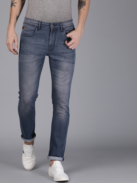 

WROGN Men Blue Slim Fit Mid-Rise Clean Look Stretchable Jeans