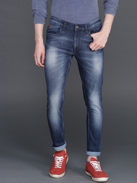 

WROGN Men Blue Slim Fit Mid-Rise Clean Look Stretchable Jeans