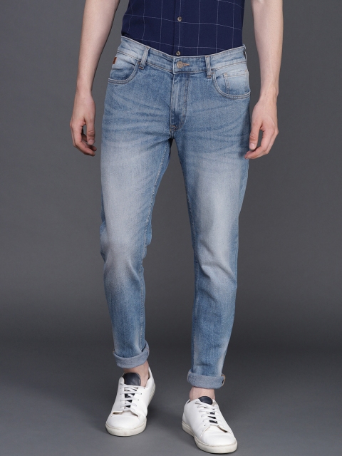 

WROGN Men Blue Slim Fit Mid-Rise Clean Look Stretchable Jeans