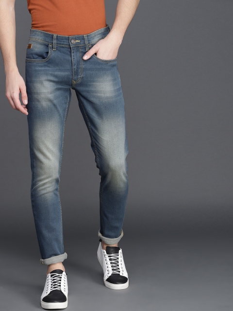 

WROGN Men Blue Slim Fit Mid-Rise Clean Look Stretchable Jeans