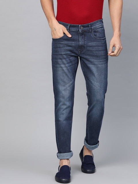 

WROGN Men Navy Blue Slim Fit Mid-Rise Clean Look Stretchable Jeans