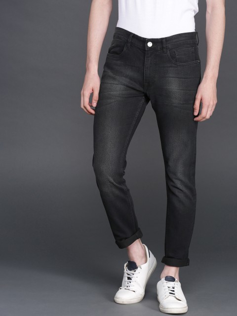 

WROGN Men Black Slim Fit Mid-Rise Clean Look Stretchable Jeans