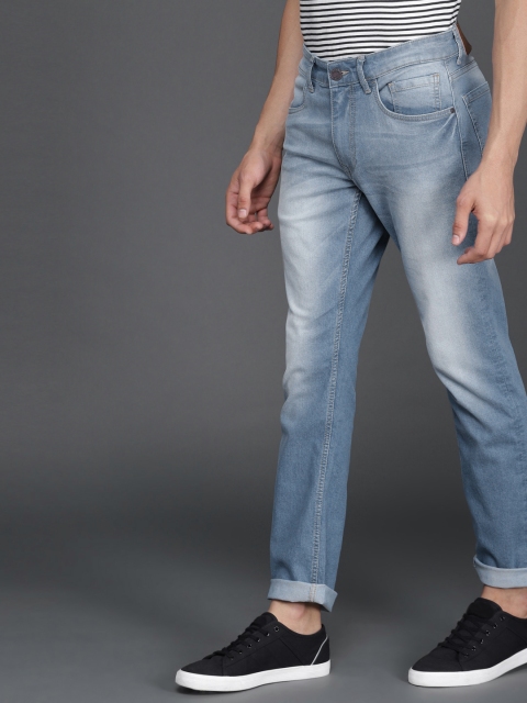 

WROGN Men Blue Slim Fit Mid-Rise Clean Look Stretchable Jeans