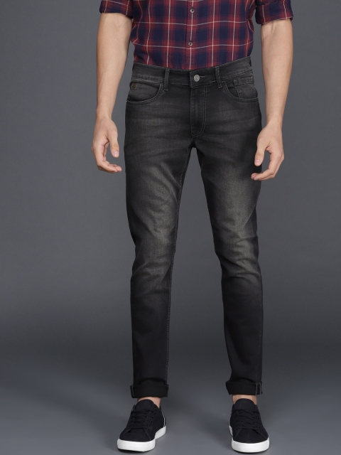 Men Black Skinny Fit Mid-Rise Clean Look Stretchable Jeans