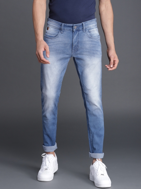 

WROGN Men Blue Slim Fit Mid-Rise Clean Look Stretchable Jeans