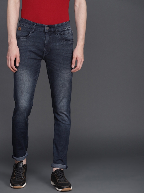 

WROGN Men Blue Slim Fit Mid-Rise Clean Look Stretchable Jeans