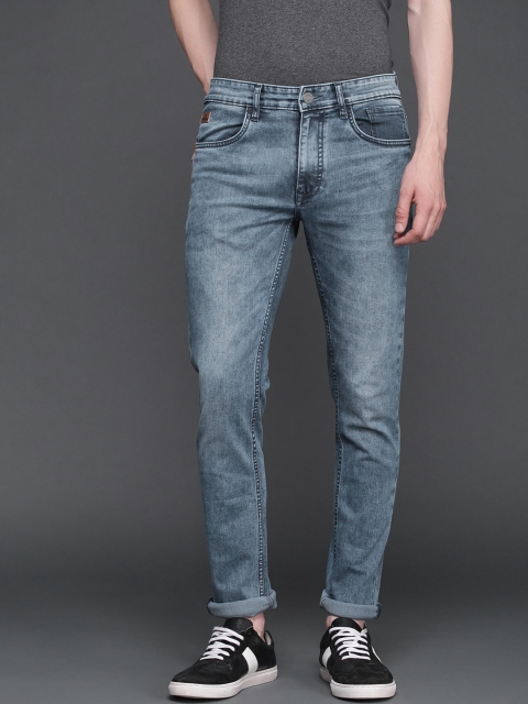 

WROGN Men Blue Slim Fit Mid-Rise Clean Look Stretchable Jeans