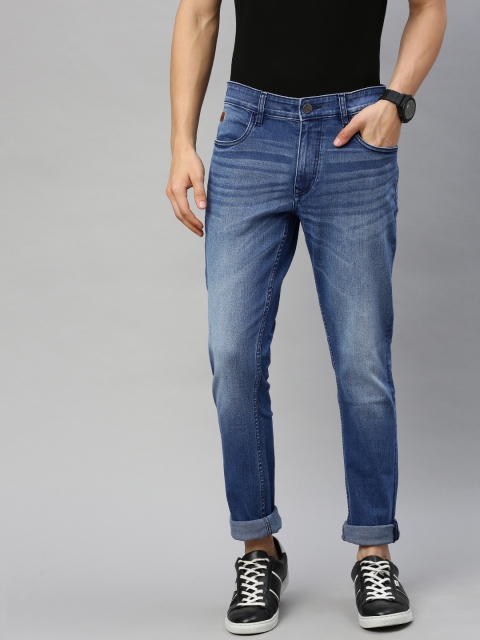 

WROGN Men Blue Slim Fit Mid-Rise Clean Look Stretchable Jeans