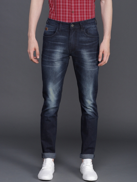 

WROGN Men Blue Slim Fit Mid-Rise Clean Look Stretchable Jeans