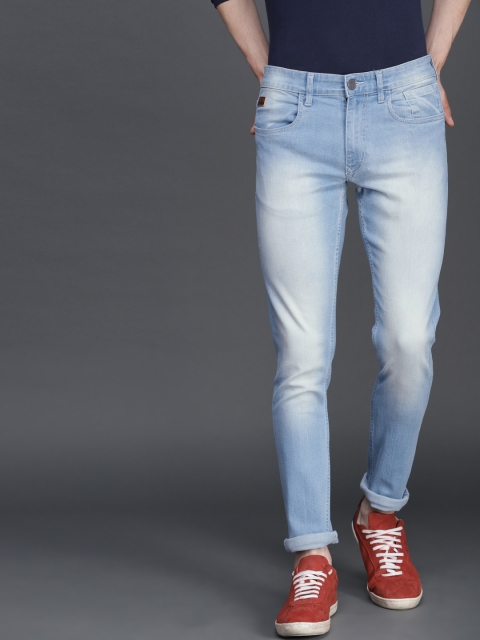 Men Blue Slim Fit Mid-Rise Clean Look Stretchable Jeans