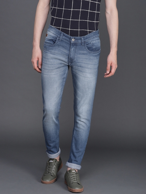 

WROGN Men Blue Slim Fit Mid-Rise Clean Look Stretchable Jeans