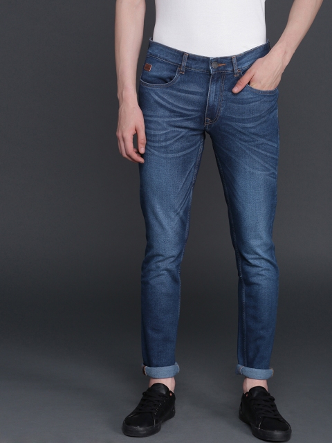 

WROGN Men Blue Slim Fit Mid-Rise Clean Look Stretchable Jeans