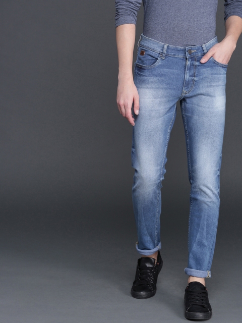 

WROGN Men Blue Skinny Fit Mid-Rise Clean Look Stretchable Jeans