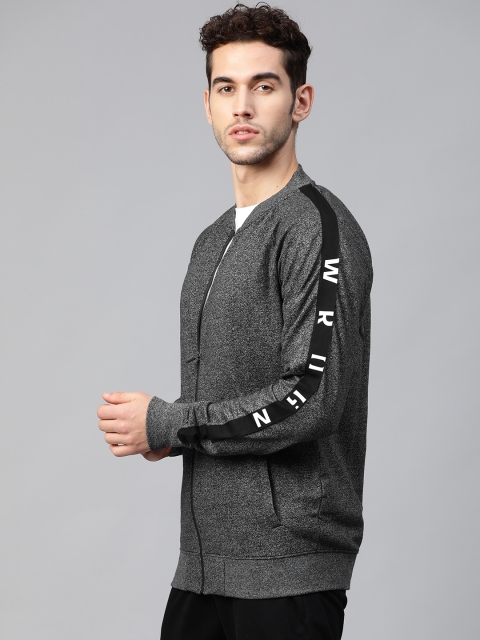 

WROGN Men Charcoal Grey Slim Fit Solid Sweatshirt