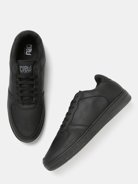 

Crew STREET Men Black Perforated Sneakers