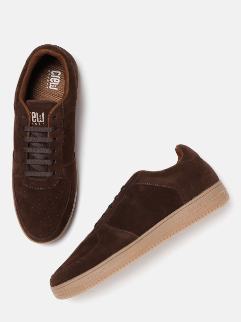 

Crew STREET Men Brown Perforated Sneakers