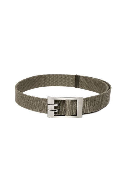 

Fastrack Men Olive Green Solid Belt