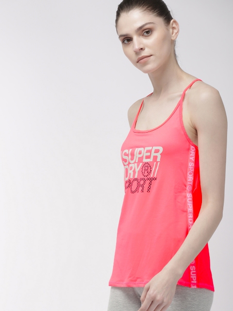 

Superdry Women Pink Printed Tank Top