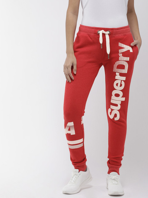 

Superdry Sport Women Red Printed La Sporting Joggers