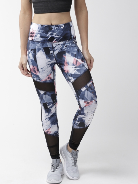 

Superdry Women Blue & Off White Printed Tights