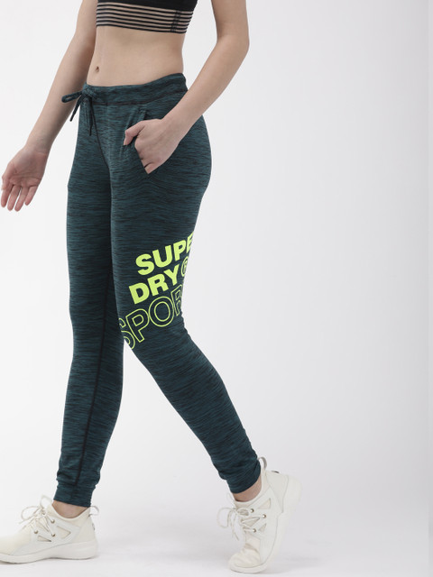 

Superdry Women Green Solid Core Graphic Jogger