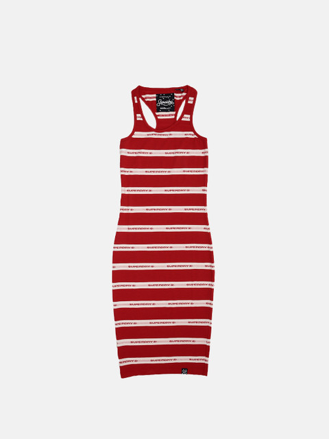 

Superdry Women Red & White Striped Bodycon Dress